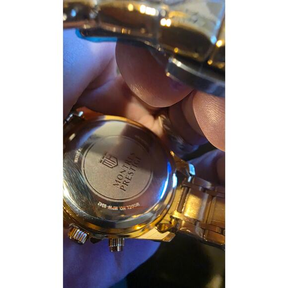 Montrs Prestige Mens 44mm watch Gold/Gold - Picture 2 of 6